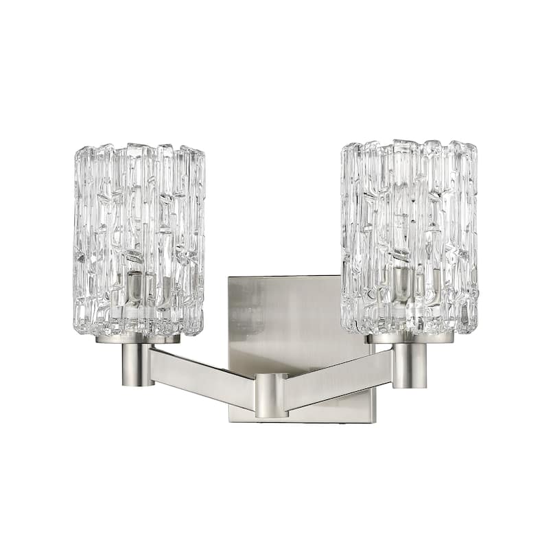 Aubrey 2 Light Vanity in Brushed Nickel