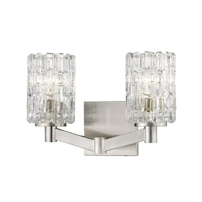 Aubrey 2 Light Vanity in Brushed Nickel