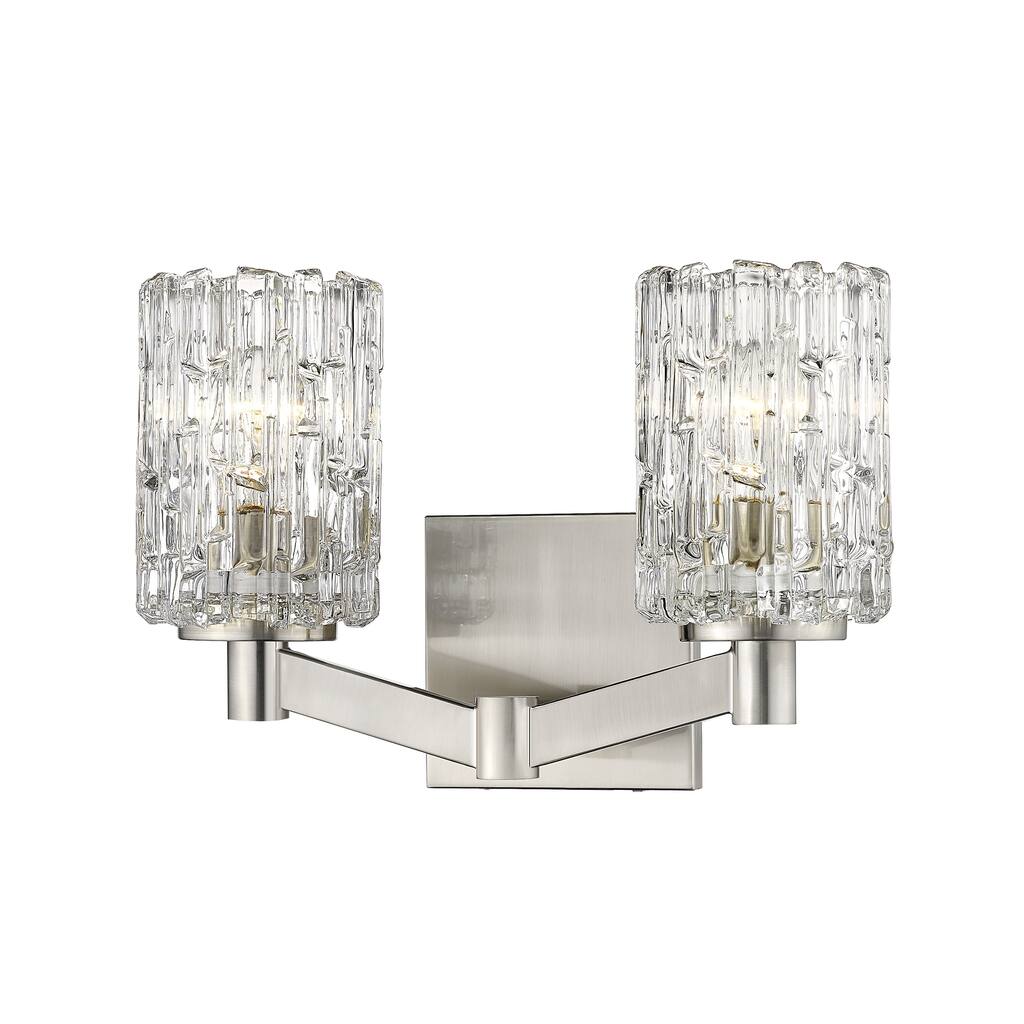 Aubrey 2 Light Vanity in Brushed Nickel