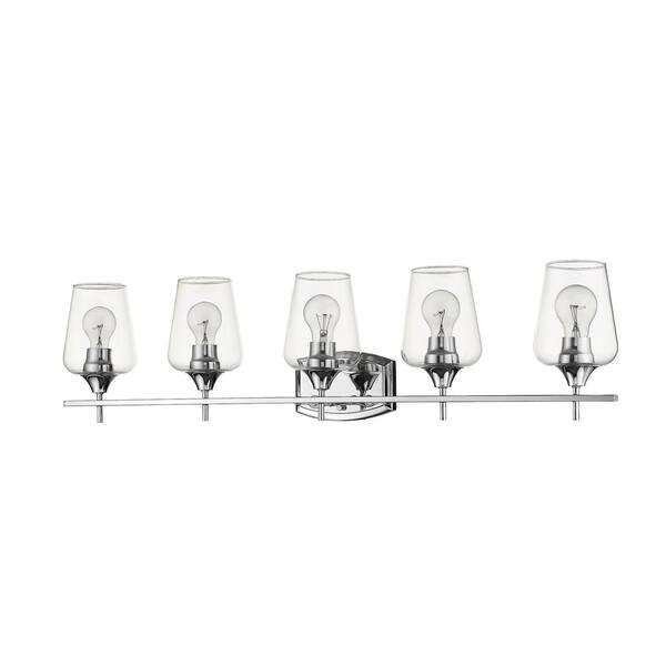 Joliet 5 Light Vanity in Chrome Bed Bath & Beyond 28625219
