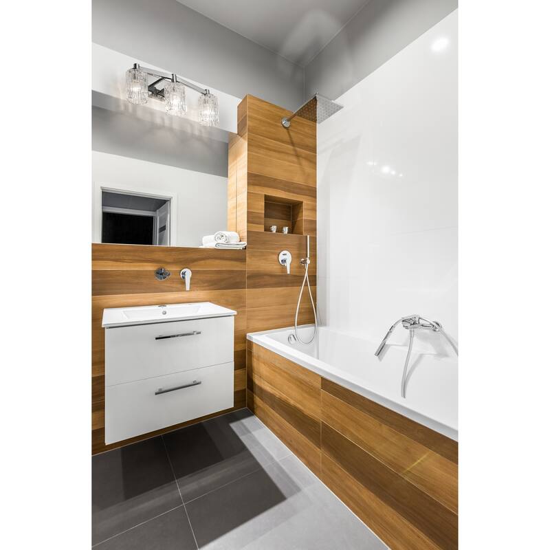 Aubrey 3 Light Vanity in Chrome