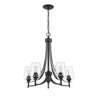 Joliet 5 Light Chandelier in Matte Black - Chandeliers For Bedrooms by Overstock.com