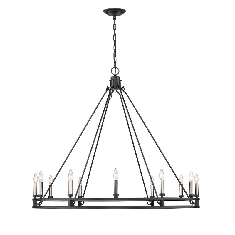 Dennison 12 Light Chandelier in Matte Black