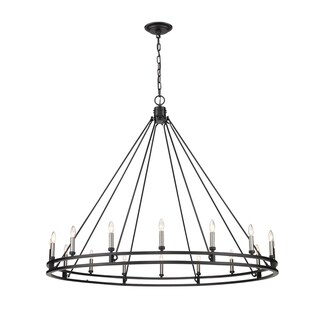Dennison 16 Light Chandelier in Matte Black - Chandeliers For Bedrooms by Overstock.com