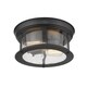 preview thumbnail 4 of 2, Sonna 2 Light Flush Mount in Matte Black