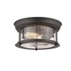 preview thumbnail 1 of 3, Sonna 2 Light Flush Mount in Bronze
