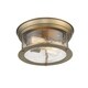 preview thumbnail 4 of 2, Sonna 2 Light Flush Mount in Heritage Brass