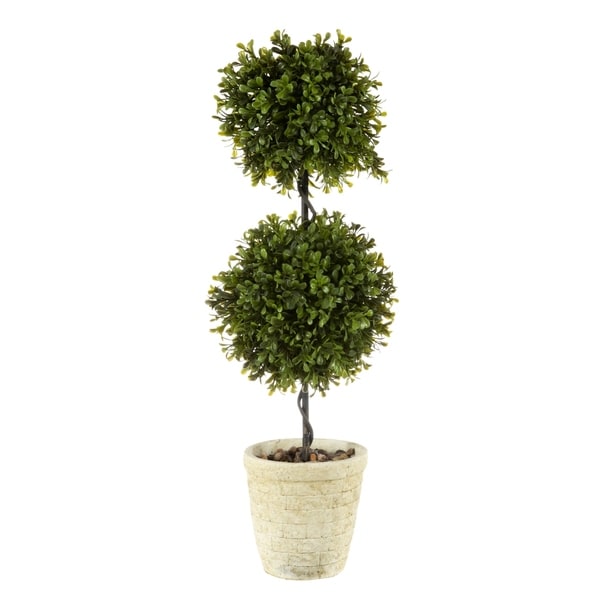 Regency Spring Boxwood Double Ball Topiary 24"