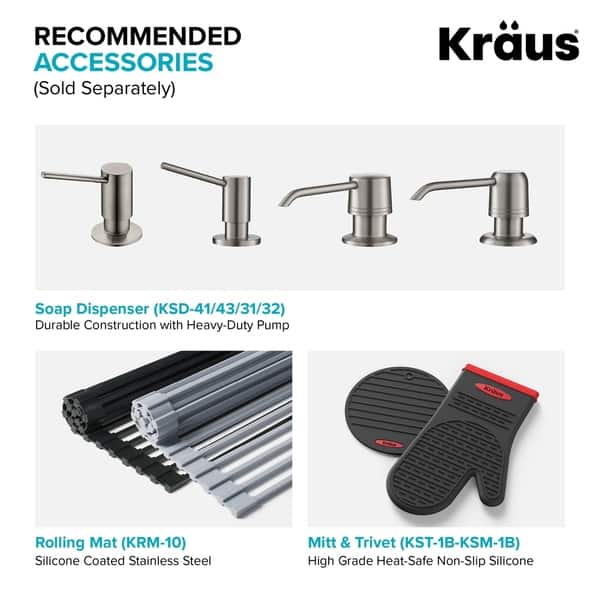 Shop Kraus Stark 33 Undermount Drop In Kitchen Sink Pulldown