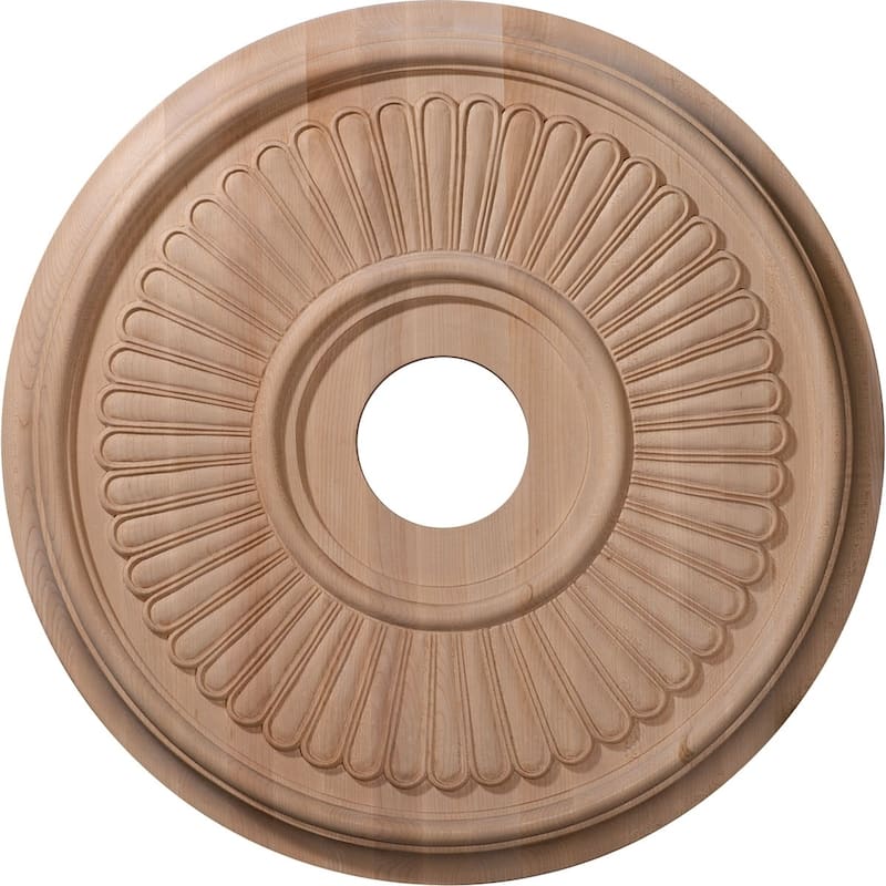 16"OD x 3 7/8"ID x 1 1/8"P Carved Berkshire Ceiling Medallion, Cherry