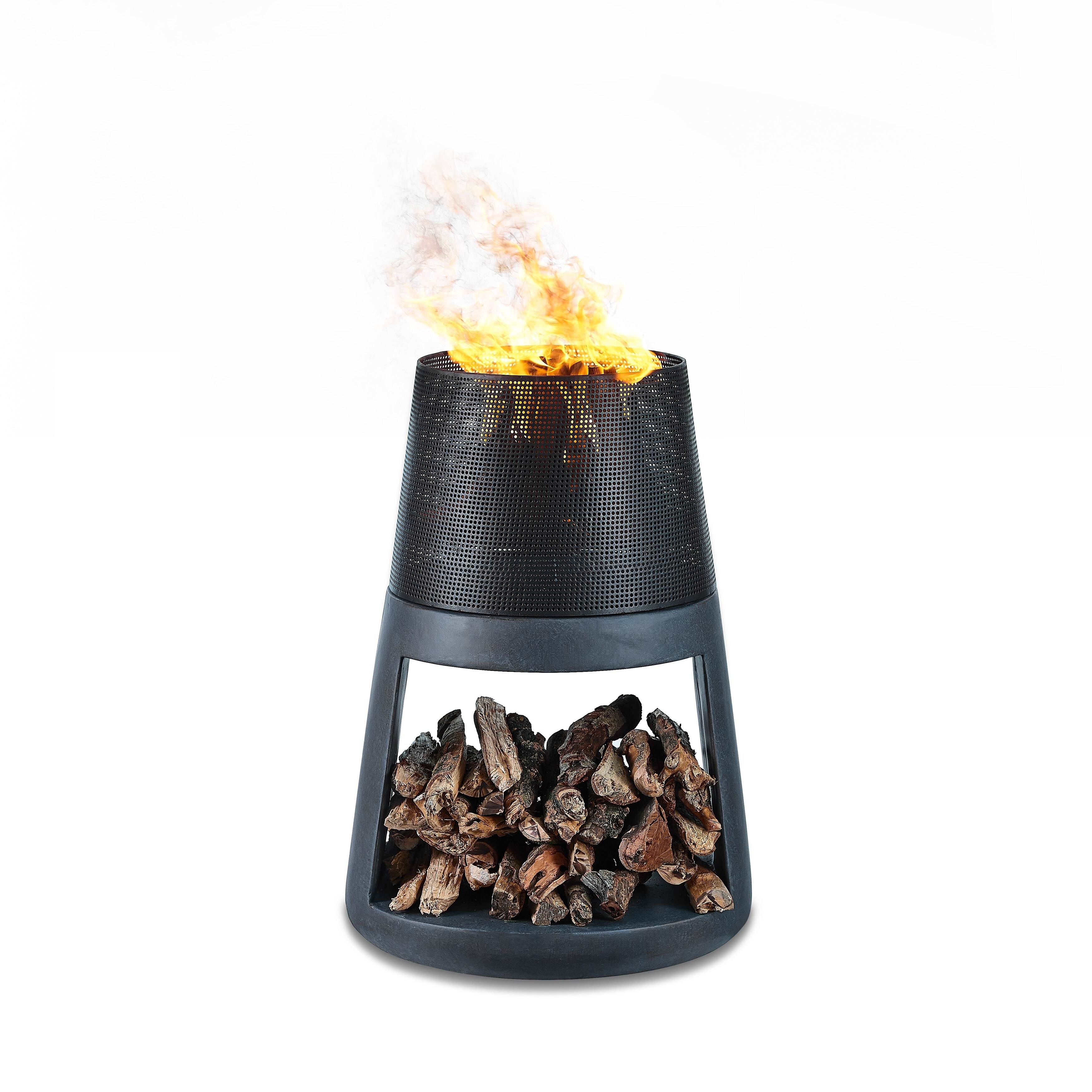 Shop Danya B Outdoor Conic Wood Burning Faux Stone Fire Pit