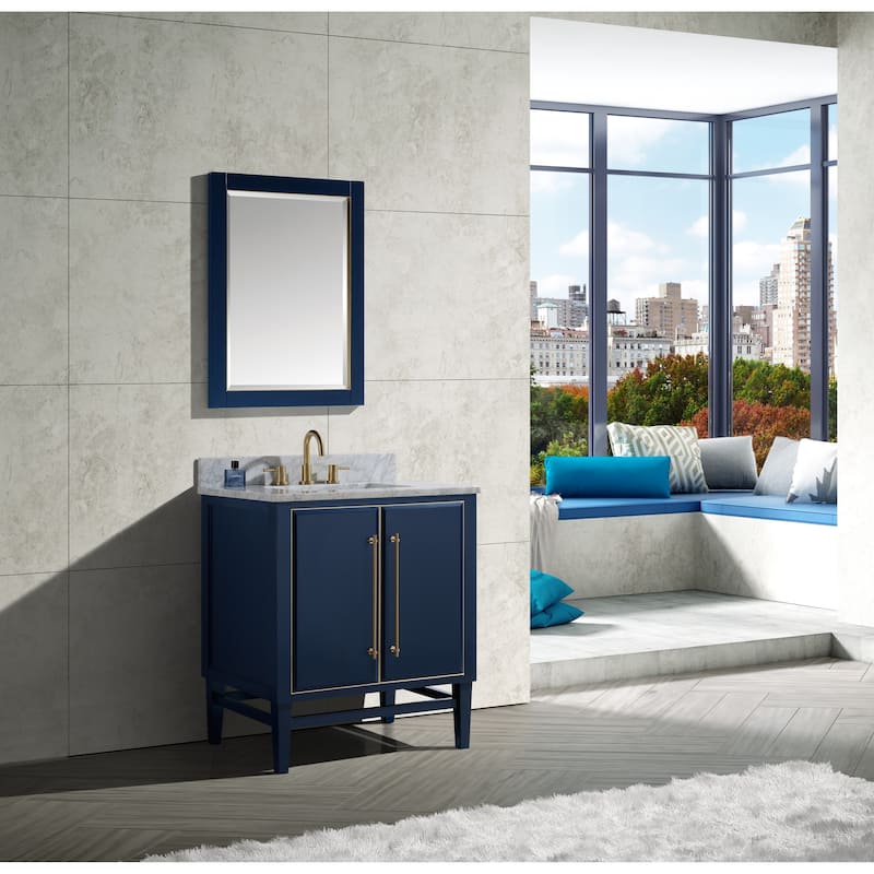 Avanity Mason 24 in. Wall Mounted Mirror with Matte Gold Trim - 24"W x 32"H