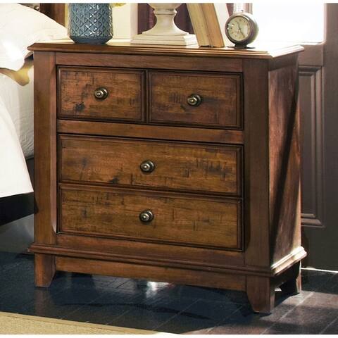 Paola Rustic Brown 2 Drawer Nightstand By Design On Patio Dining