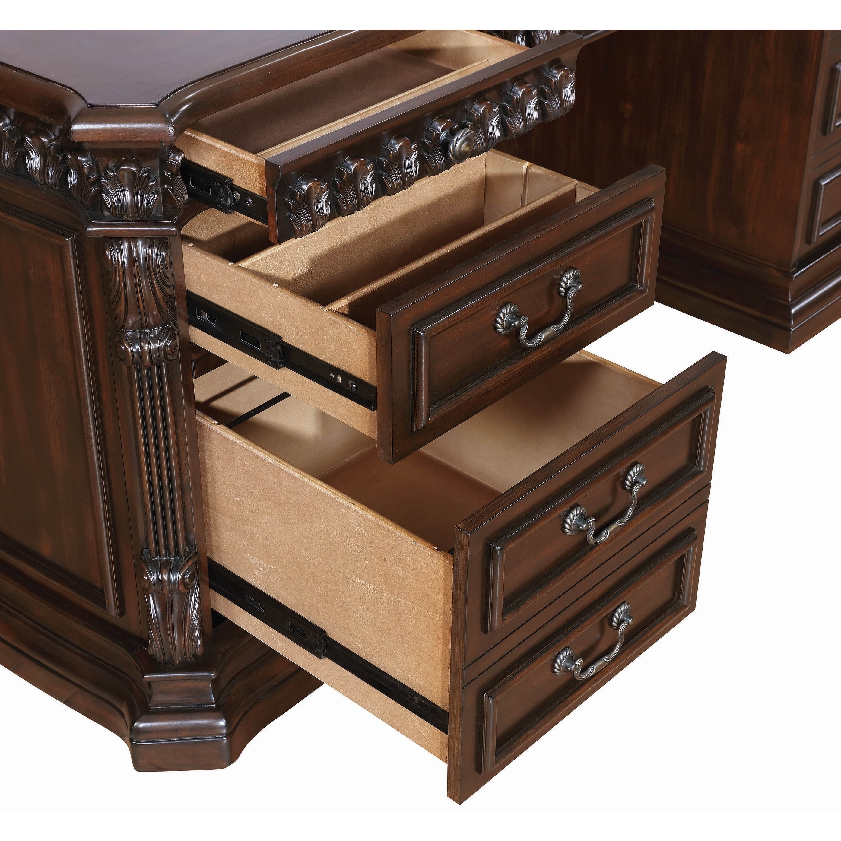 Shop Corbett Rich Brown Double Pedestal Executive Desk Free