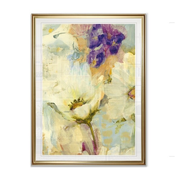 Shop Parchment Floral -Framed Giclee Print - Overstock - 28632468