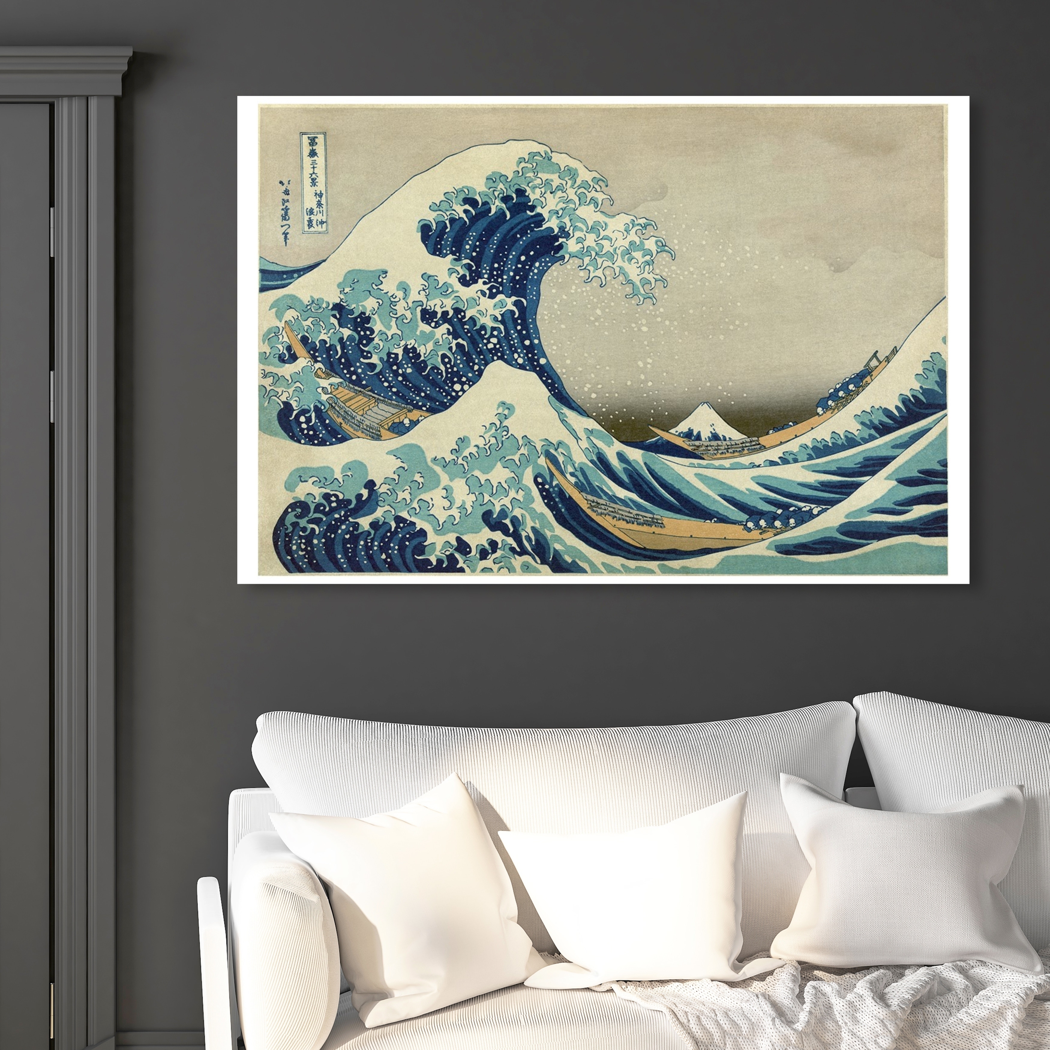 Oliver Gal The Great Wave Of Kanagawa World And Countries Wall Art Canvas Print Blue White Overstock