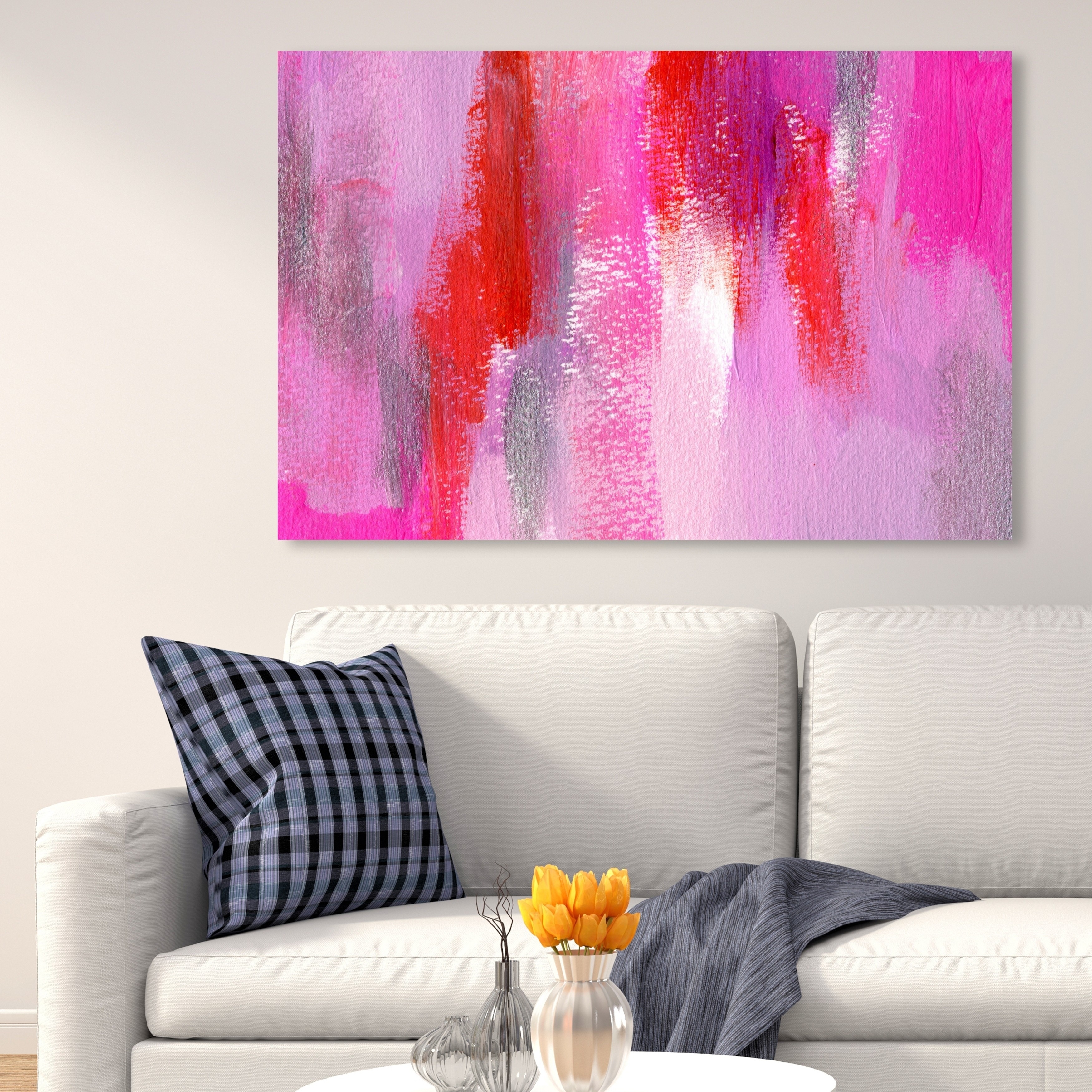Oliver Gal 'Hot Pink' Abstract Wall Art Canvas Print - Pink - On Sale - Bed  Bath & Beyond - 28633336