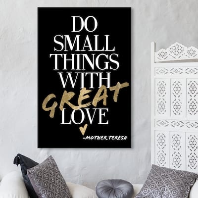 Oliver Gal 'Do Things with Love' Typography and Quotes Wall Art Canvas ...