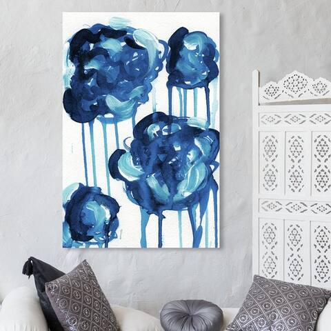 Oliver Gal 'Beautifully Cloudy Day' Abstract Wall Art Canvas Print - Blue, White