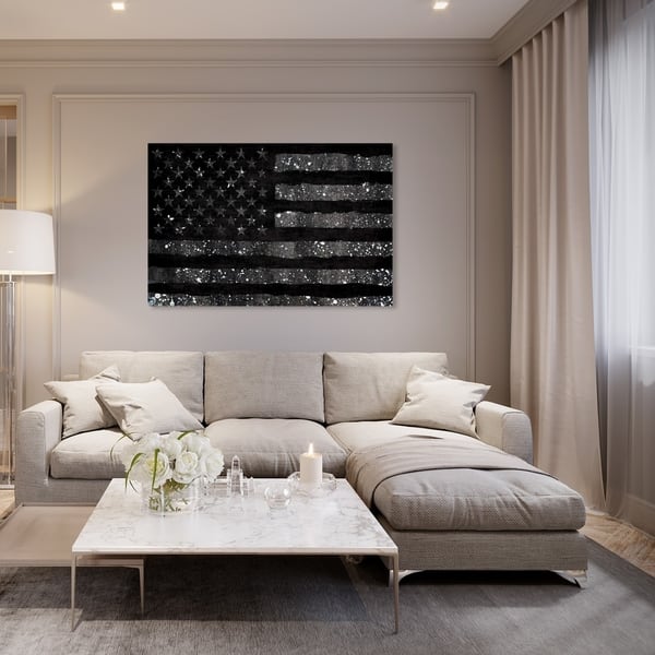 Shop Oliver Gal Rocky Freedom Dark Americana And Patriotic Wall Art Canvas Print Black Gray Overstock 28633509