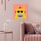 preview thumbnail 12 of 11, Oliver Gal 'Robot Head III' Fantasy and Sci-Fi Wall Art Canvas Print - Orange, Yellow 12 x 12