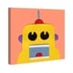 preview thumbnail 3 of 11, Oliver Gal 'Robot Head III' Fantasy and Sci-Fi Wall Art Canvas Print - Orange, Yellow