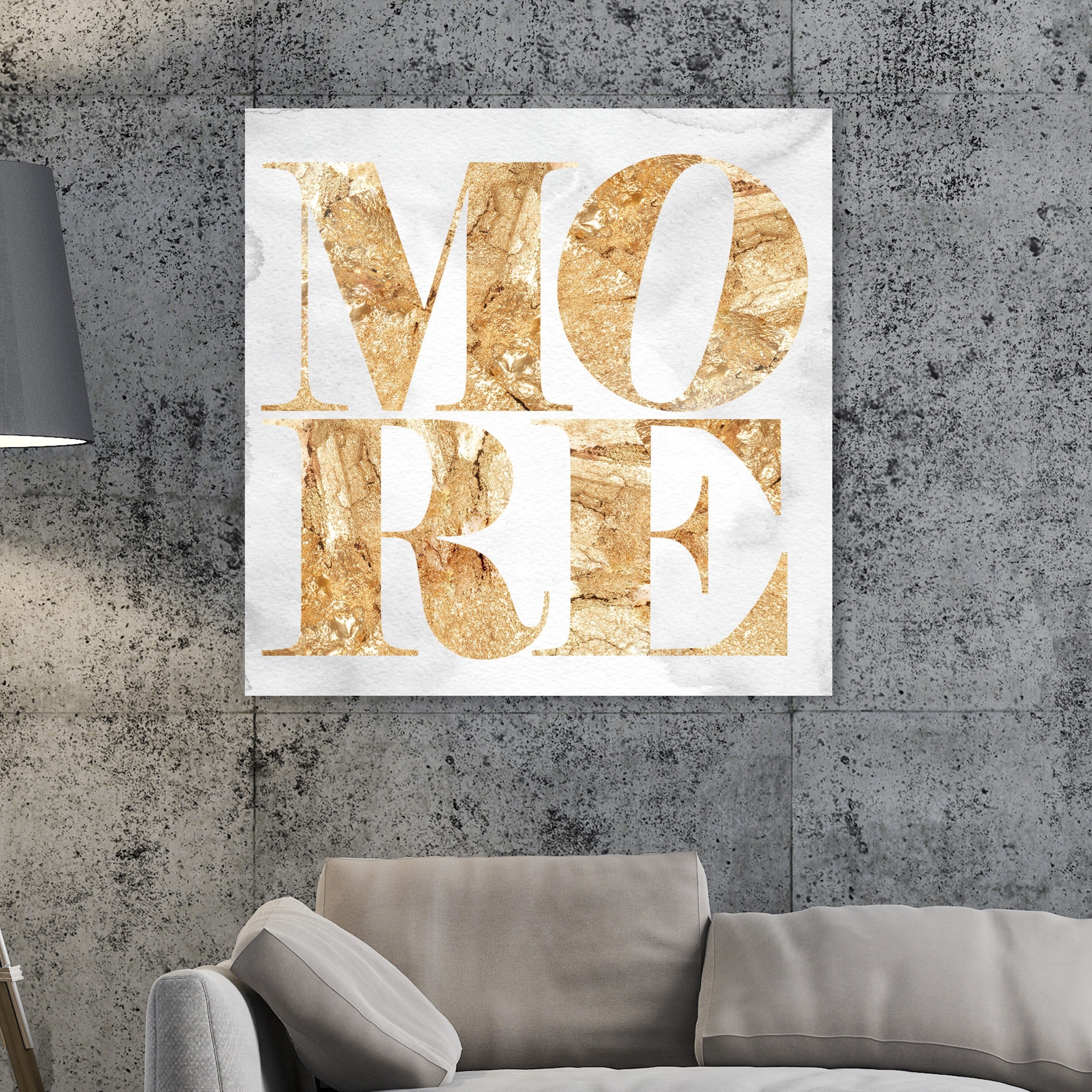 Oliver Gal 'More Love Miami' Typography and Quotes Wall Art Canvas Print -  Gold, White - Bed Bath & Beyond - 28633513