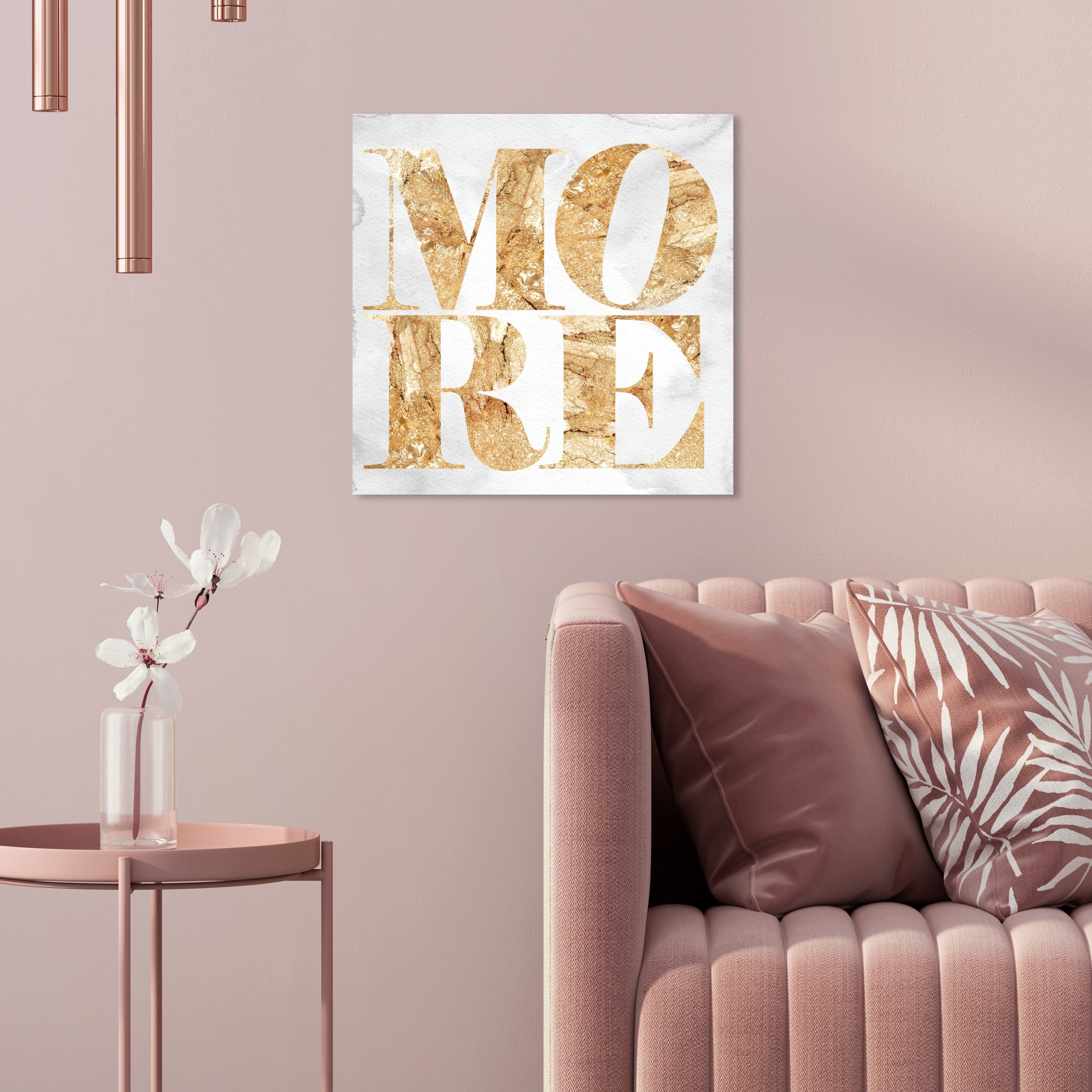 Oliver Gal 'More Love Miami' Typography and Quotes Wall Art Canvas Print -  Gold, White - Bed Bath & Beyond - 28633513