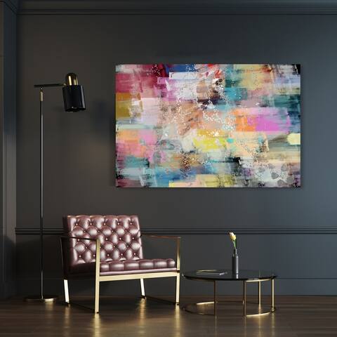 Oliver Gal 'Vigorosa' Abstract Wall Art Canvas Print - Pink, Yellow