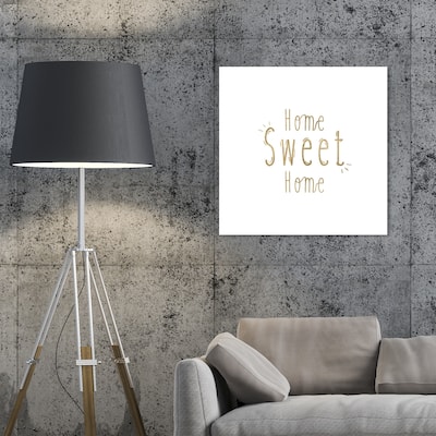 Oliver Gal 'Home Sweet Home' Typography and Quotes Wall Art Canvas Print - Gold, White