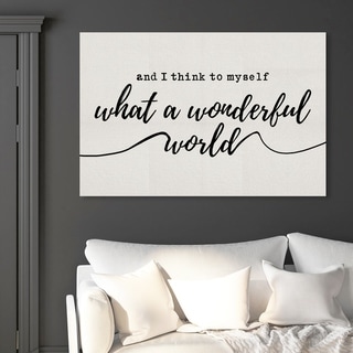 Oliver Gal 'A Wonderful Life' Typography and Quotes Wall Art Canvas ...