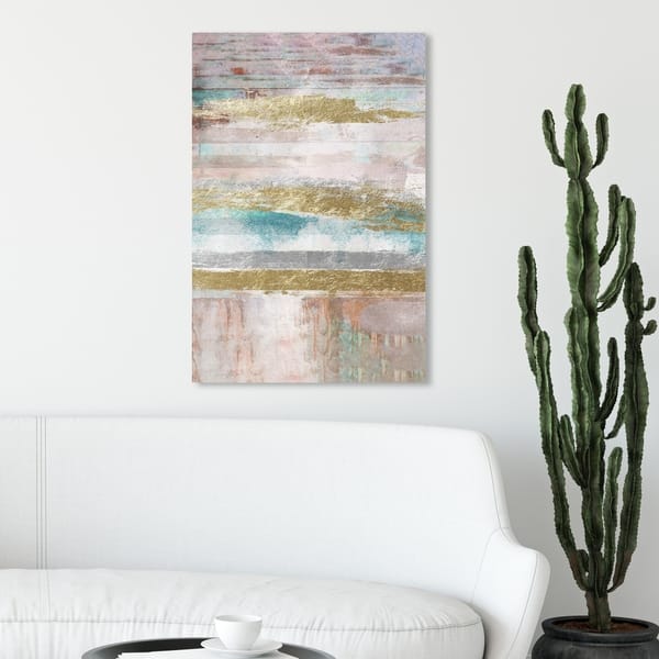 Oliver Gal 'Mirage en Neutrale' Abstract Wall Art Canvas Print Gold