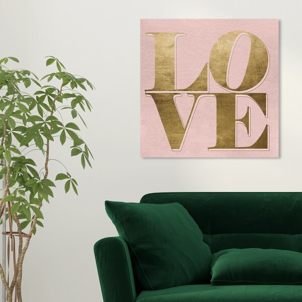 Oliver Gal 'Build on Love Champagne Blush' Typography and Quotes Wall ...