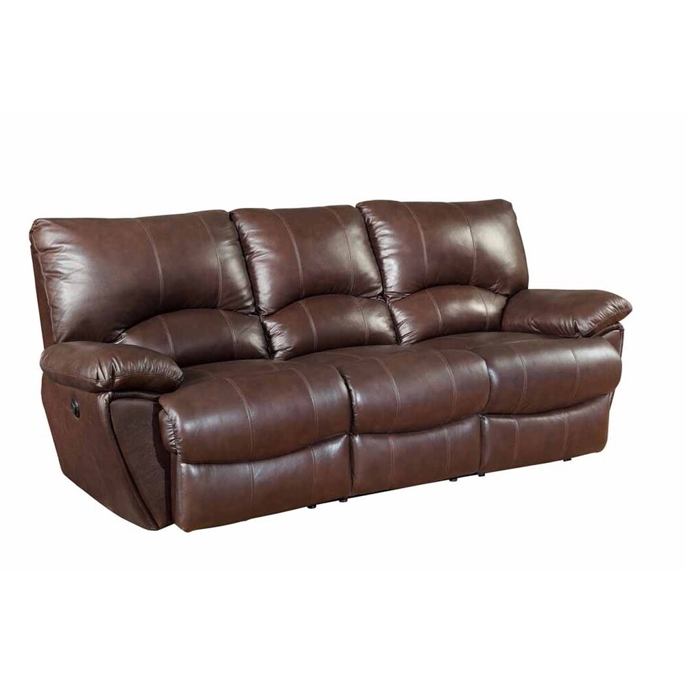 Kenley Chocolate Pillow Top Arms Reclining Sofa Free Pillow Top Arms Reclining Sofa
