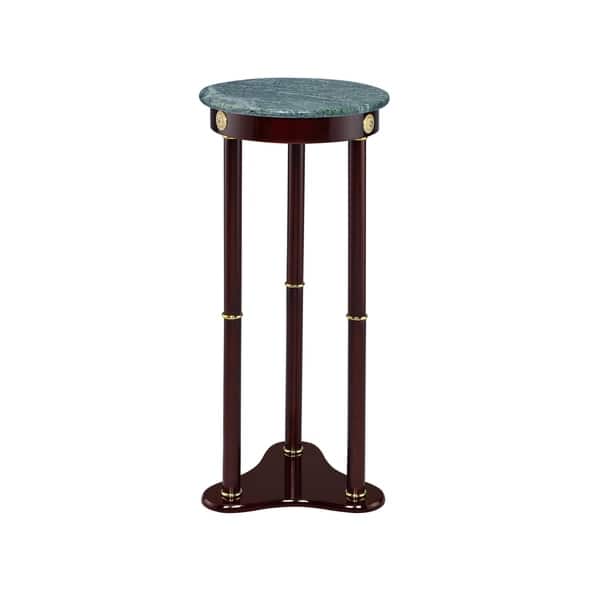 Elna Merlot And Green Marble Top Round Plant Stand On Sale Overstock 28636461