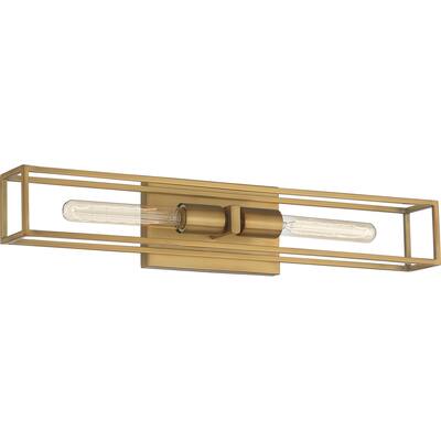 Quoizel Leighton Weathered Brass 2-light Bath Light