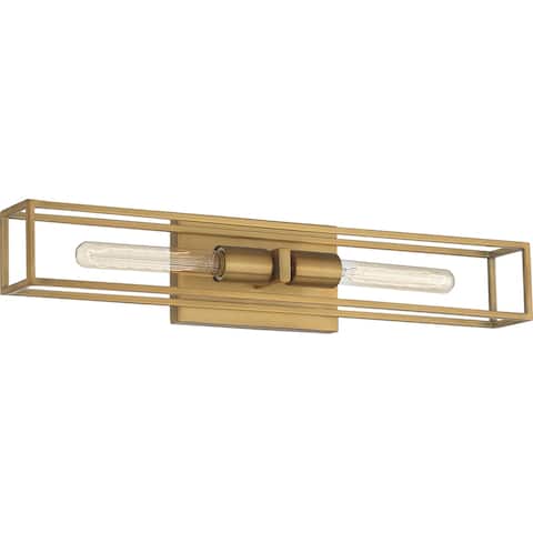 Quoizel Leighton Weathered Brass 2-light Bath Light