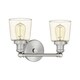 preview thumbnail 1 of 2, Quoizel Union Brushed Nickel 2-light Bath Light
