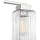 preview thumbnail 5 of 8, Quoizel Danson 3-light Clear Ribbed Glass Bath Light