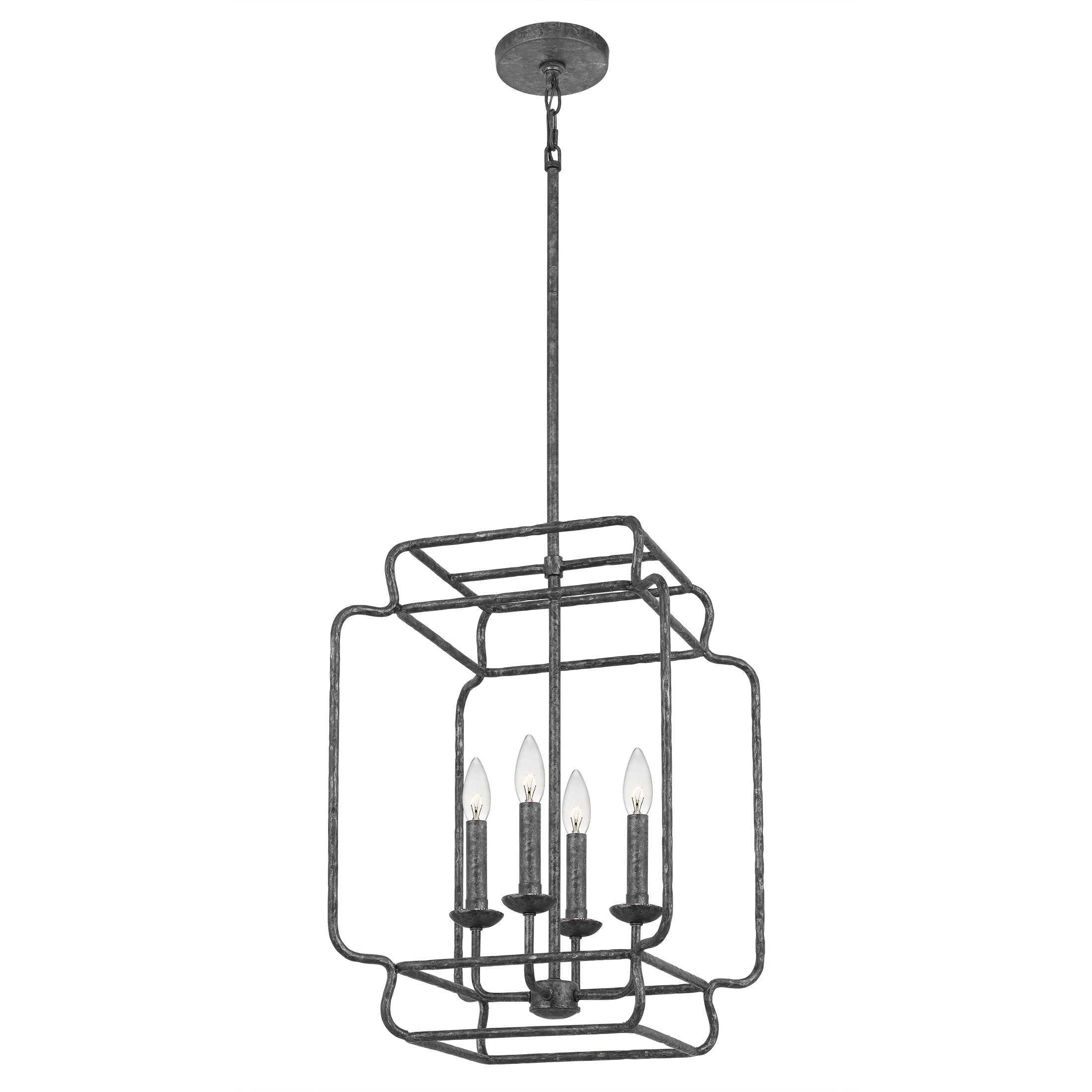 Quoizel Reynolds Old Black 4-light Foyer Chandelier - Chandeliers For Bedrooms by Overstock.com