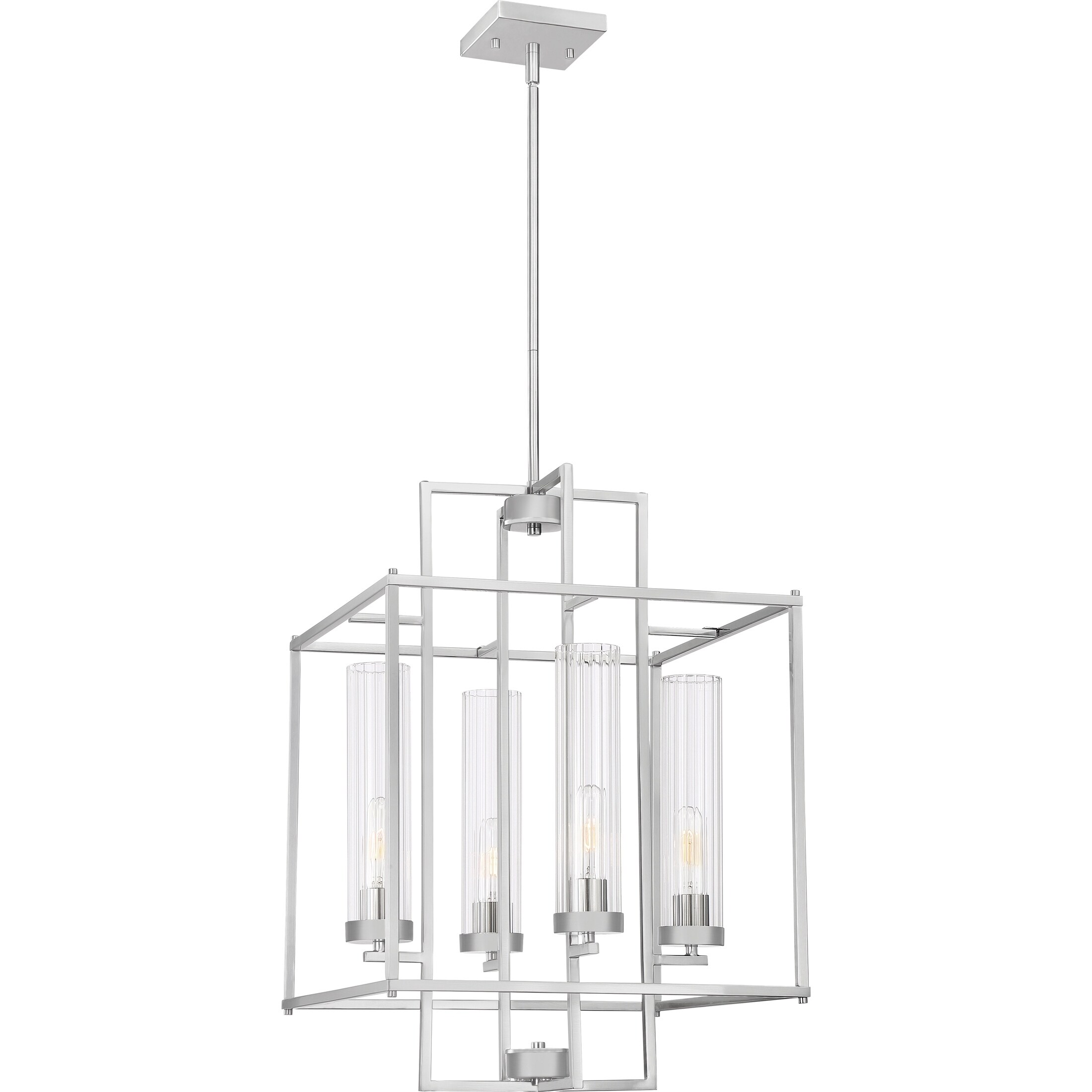 Quoizel Lindley Brushed Nickel 4-light Foyer Chandelier - Chandeliers For Bedrooms by Overstock.com