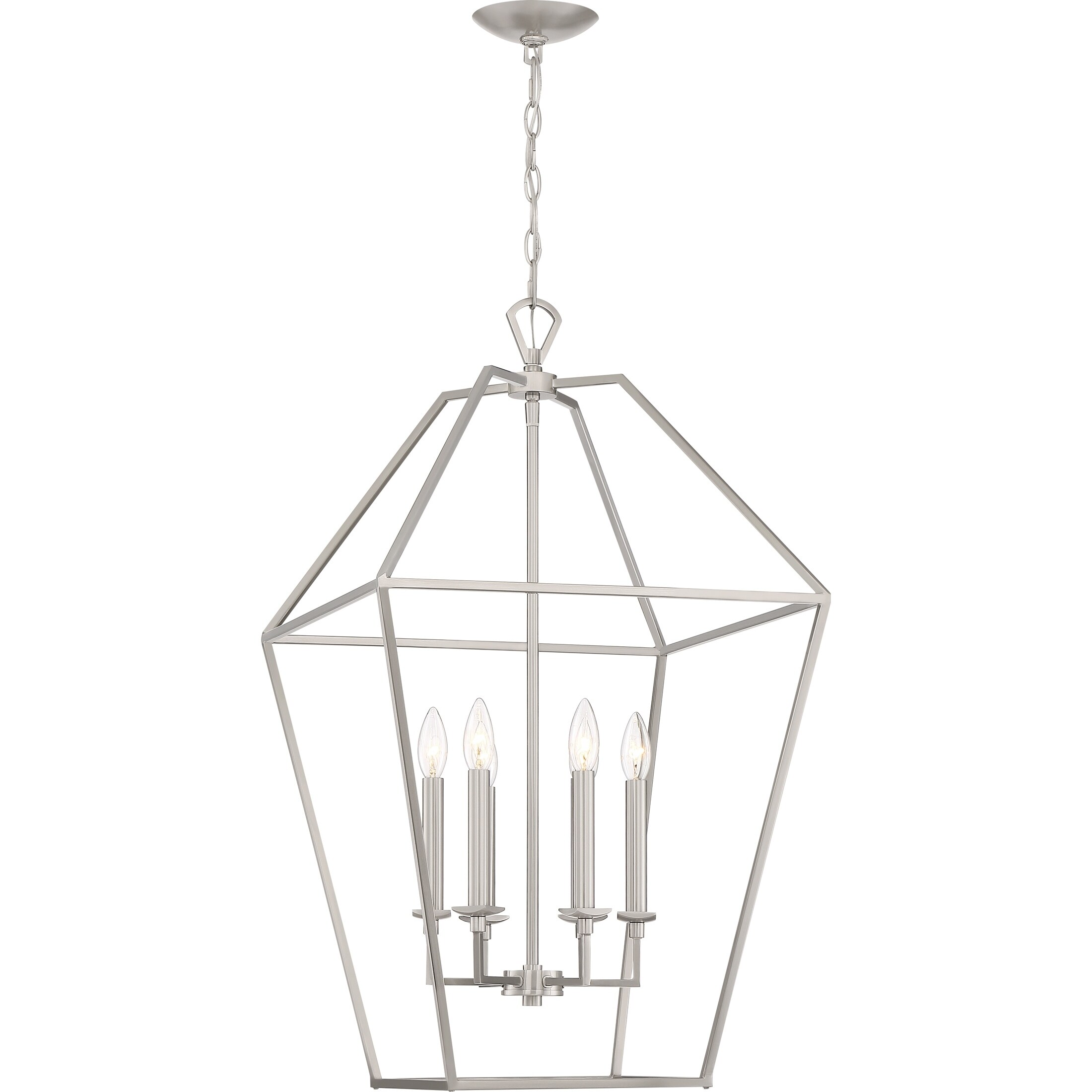 Quoizel Aviary Brushed Nickel 6-light Foyer Chandelier - Chandeliers For Bedrooms by Overstock.com