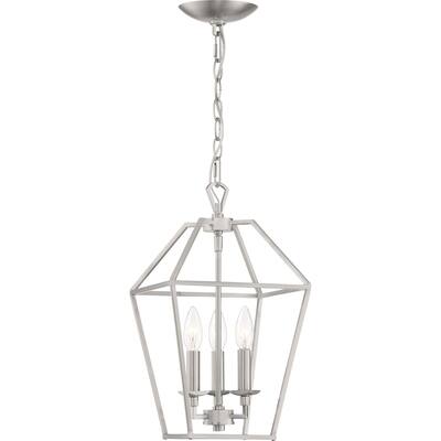Quoizel Aviary Brushed Nickel 3-light Foyer Chandelier
