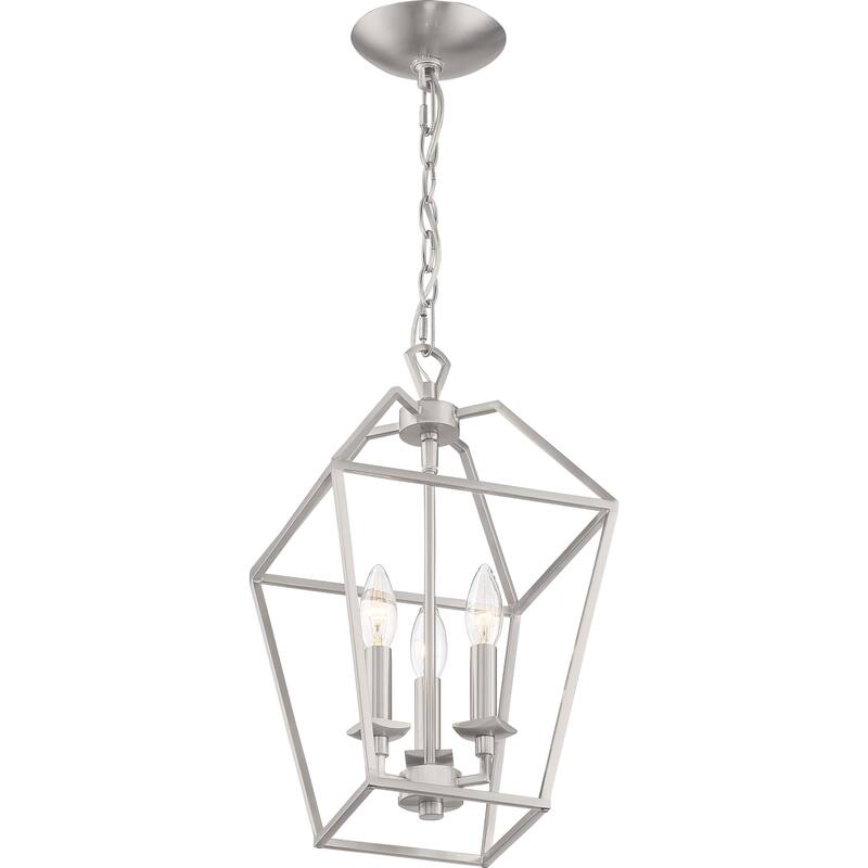 Quoizel Aviary Brushed Nickel 3-light Foyer Chandelier