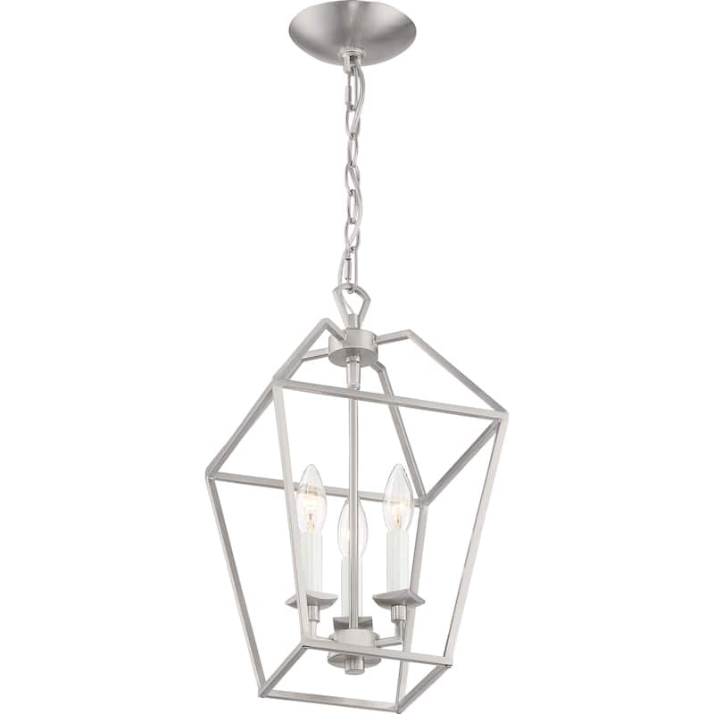 Quoizel Aviary Brushed Nickel 3-light Foyer Chandelier