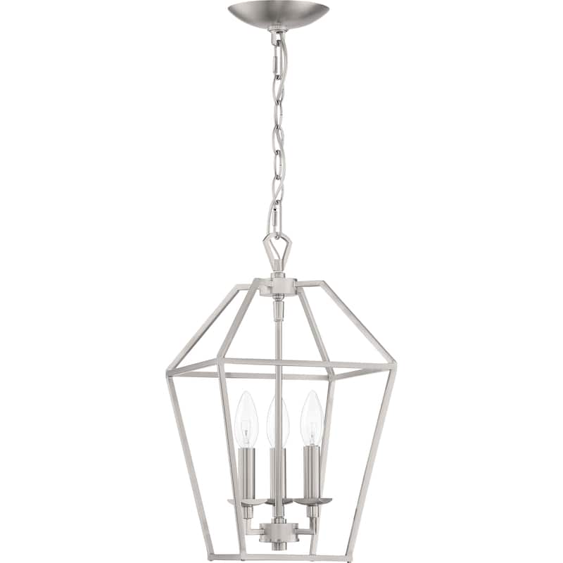 Quoizel Aviary Brushed Nickel 3-light Foyer Chandelier
