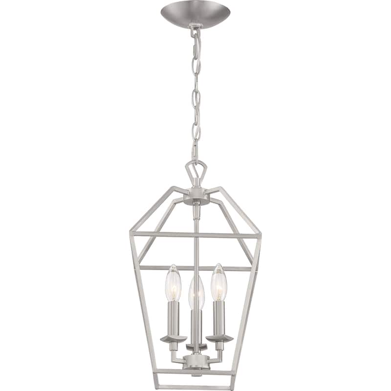 Quoizel Aviary Brushed Nickel 3-light Foyer Chandelier