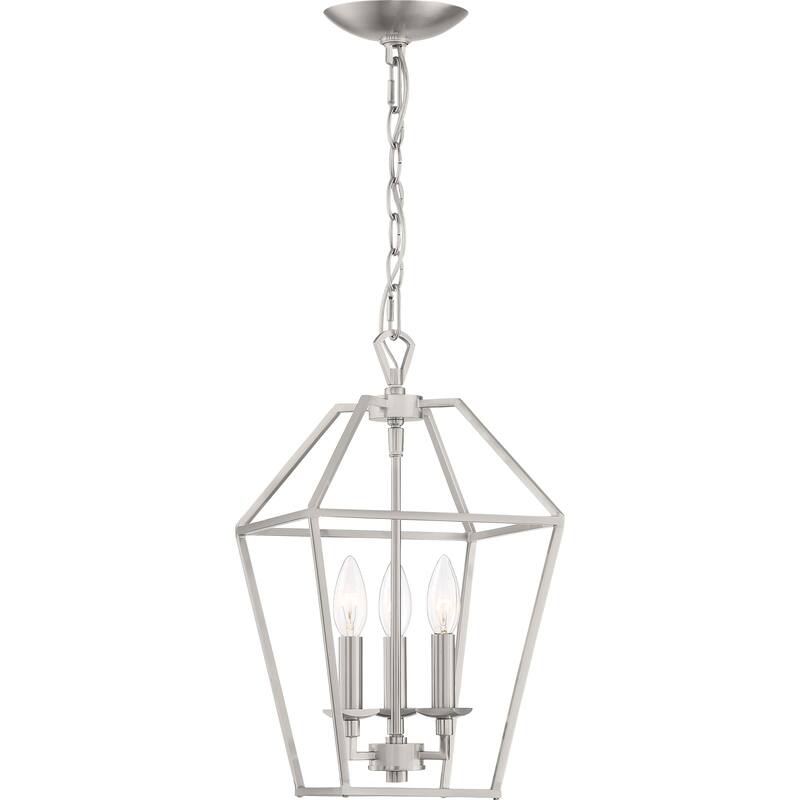 Quoizel Aviary Brushed Nickel 3-light Foyer Chandelier
