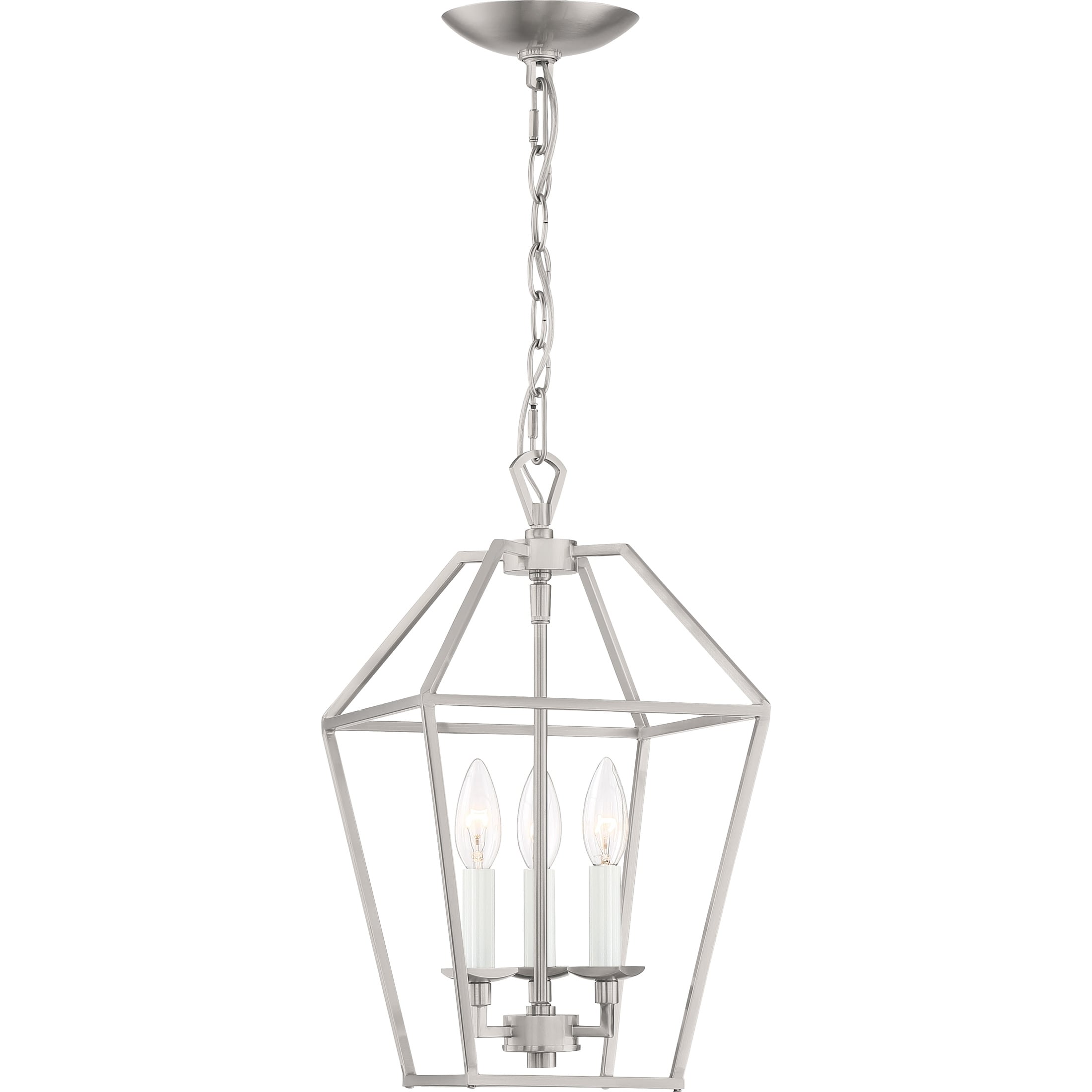 Shop Quoizel Aviary Brushed Nickel 3 Light Foyer Chandelier Free