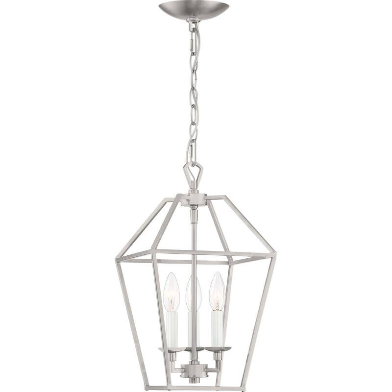 Quoizel Aviary Brushed Nickel 3-light Foyer Chandelier